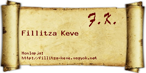Fillitza Keve névjegykártya